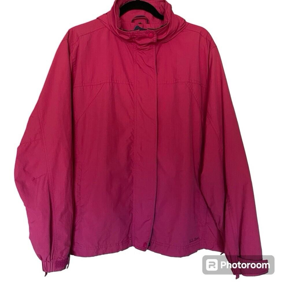 LL Bean Women’s 3 In 1 Snow/ Ski Jacket Only Shell Raspberry Navy Sz XL Outdoor